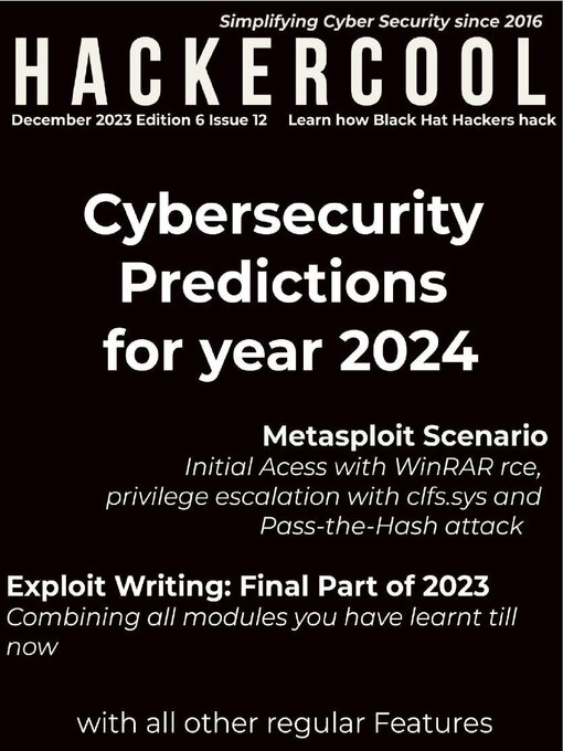 Title details for Hackercool Magazine by Hackercool Cybersecurity OPC Pvt Ltd - Available